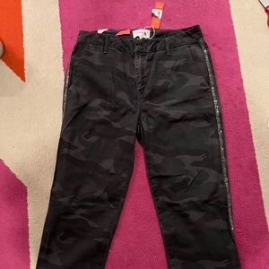 Sundry Camo Trouser Pants-Size 26- Glitter stripe down both sides of each leg